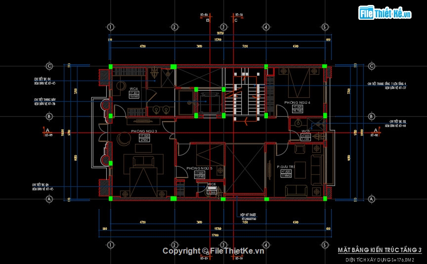 Nhà phố đẹp 4 tầng,Nhà phố 3 tầng 10x16m,Nhà 4 tầng 10x16m,Autocad nhà phố 4 tầng,Bản vẽ nhà phố 4 tầng